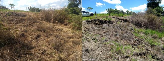 Debris slide Before/After